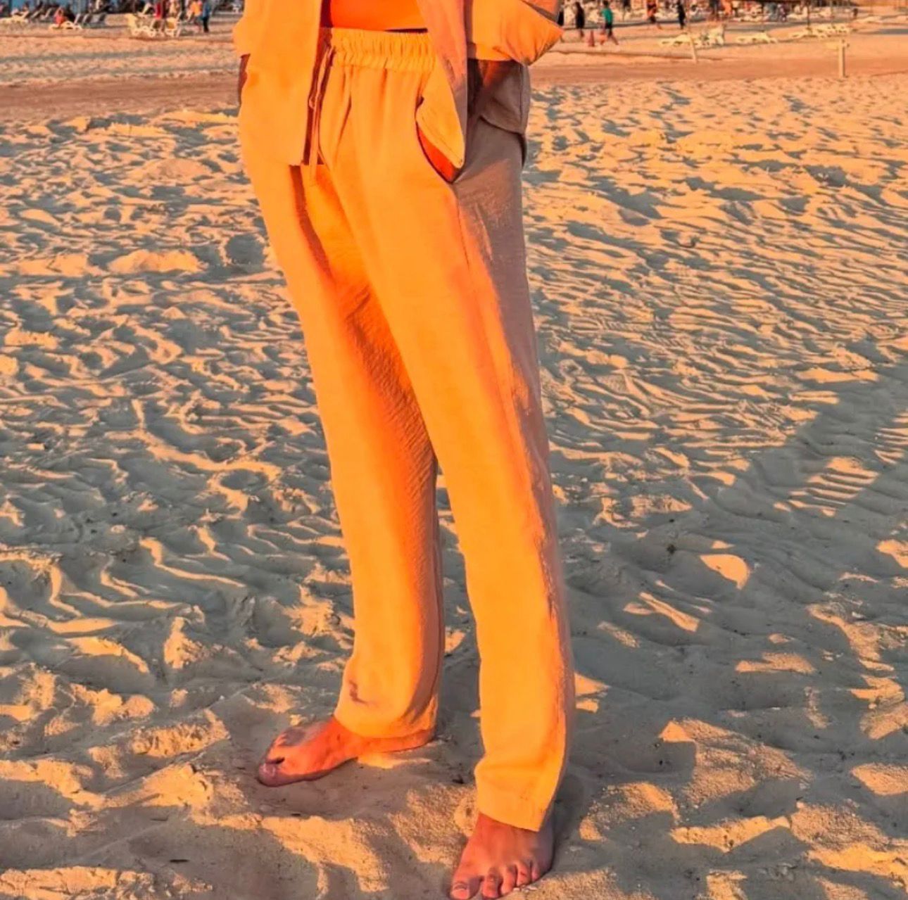 Zara lenin pants (Beige)