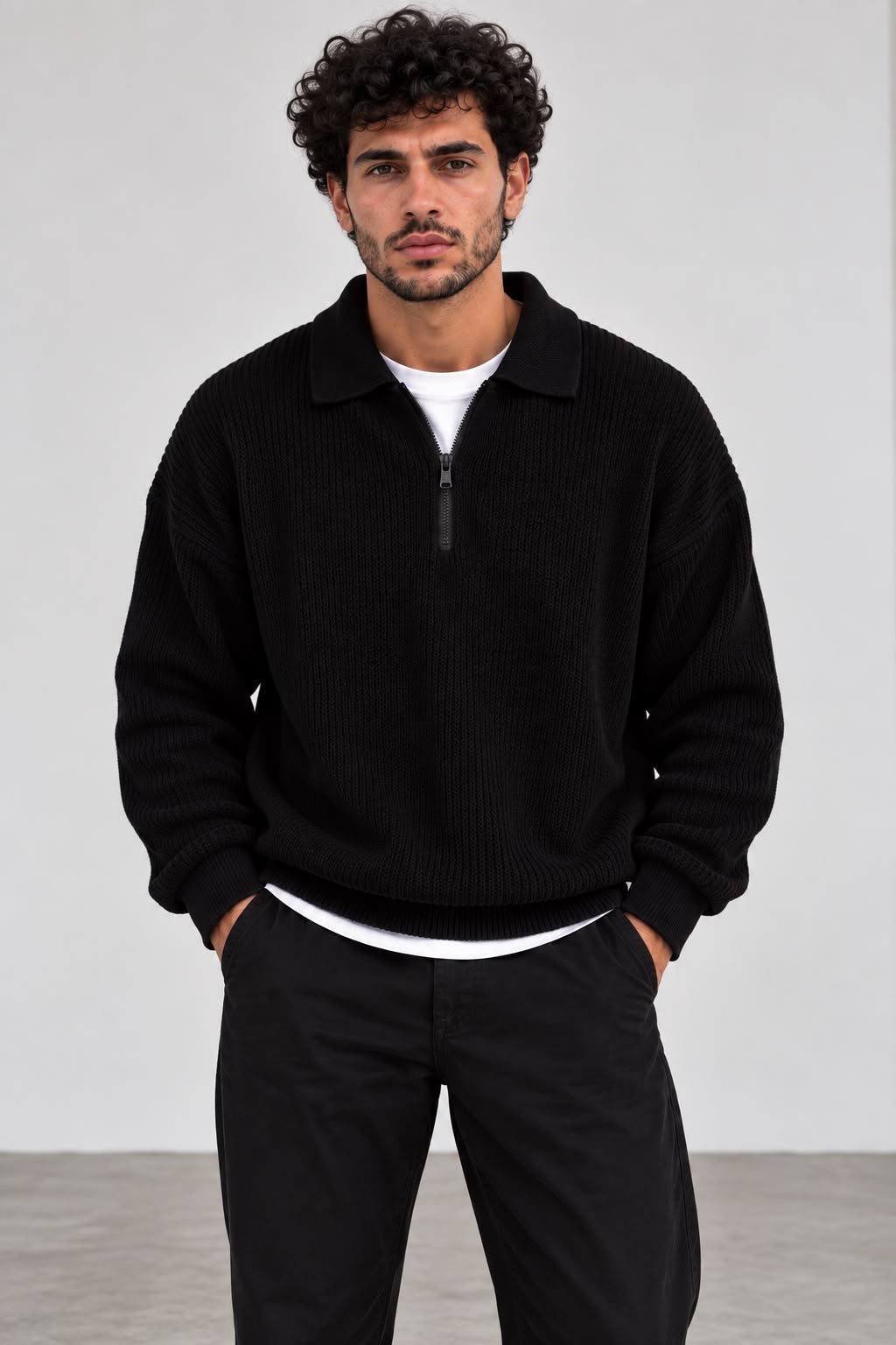 Half-Zip Knit Sweater