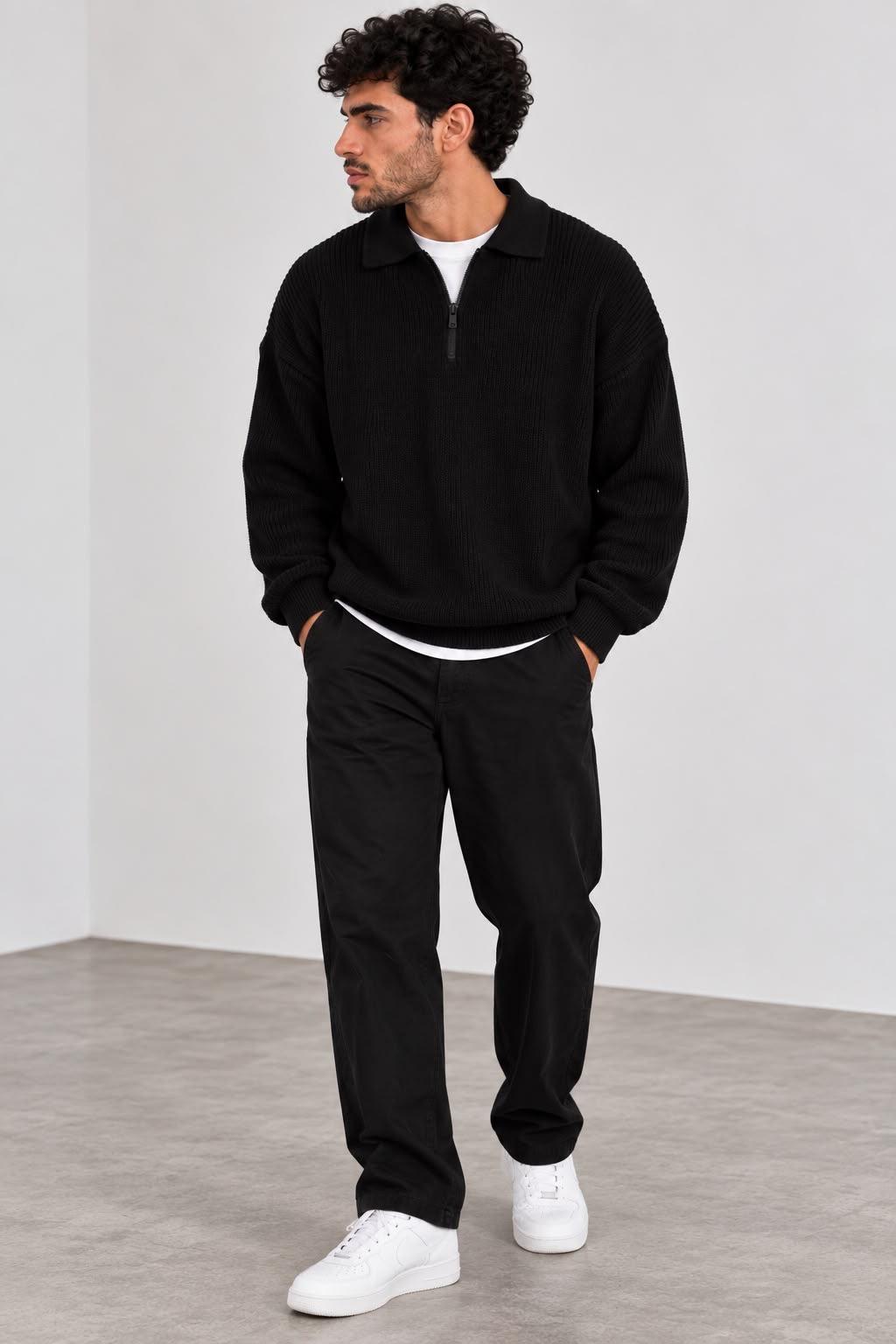 Half-Zip Knit Sweater