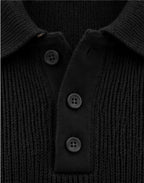 Red Heart Knit Polo Sweater