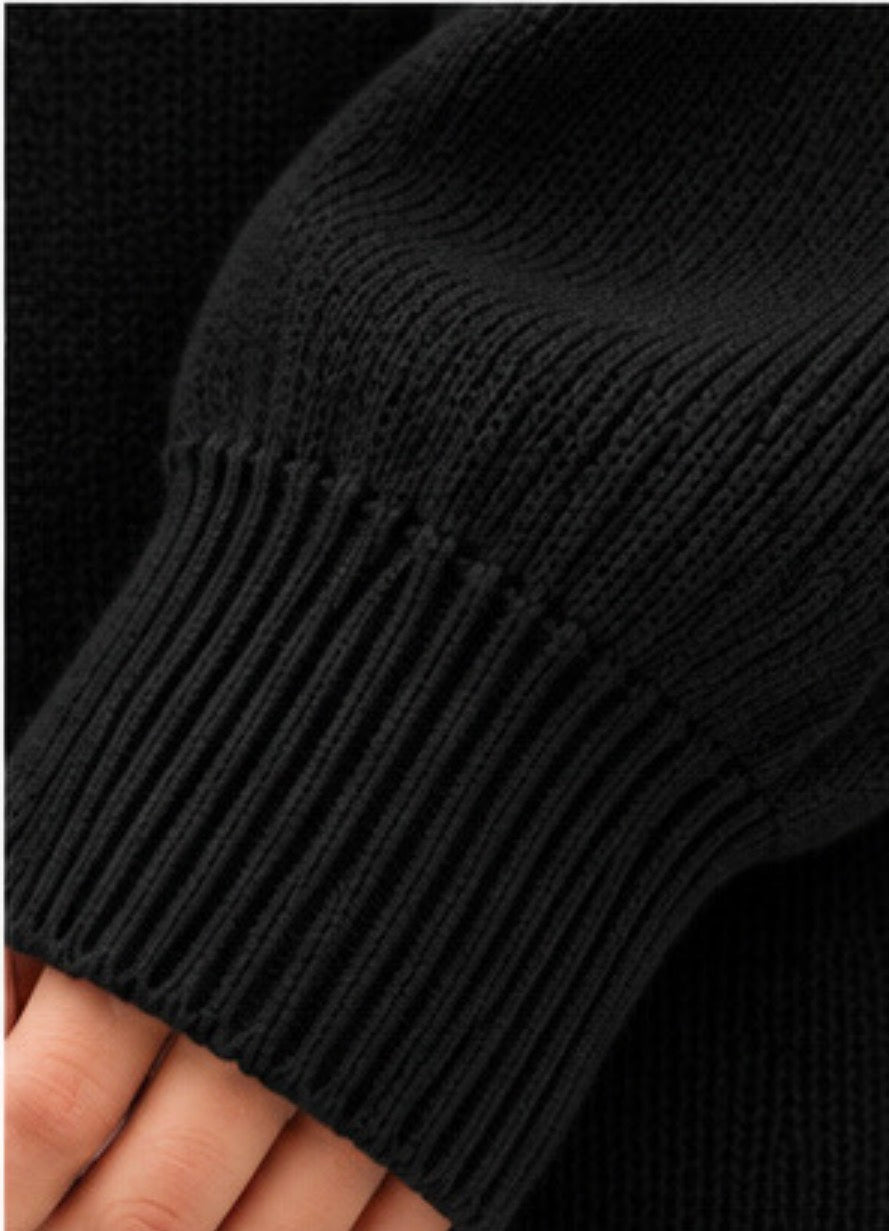 Red Heart Knit Polo Sweater
