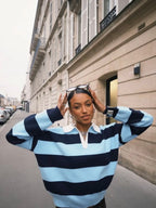 Stripe Polo Knit