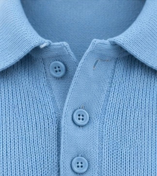 Red Heart Knit Polo Sweater
