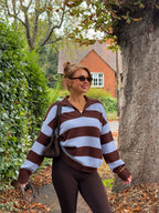 Stripe Polo Knit