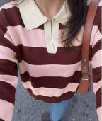 Stripe Polo Knit
