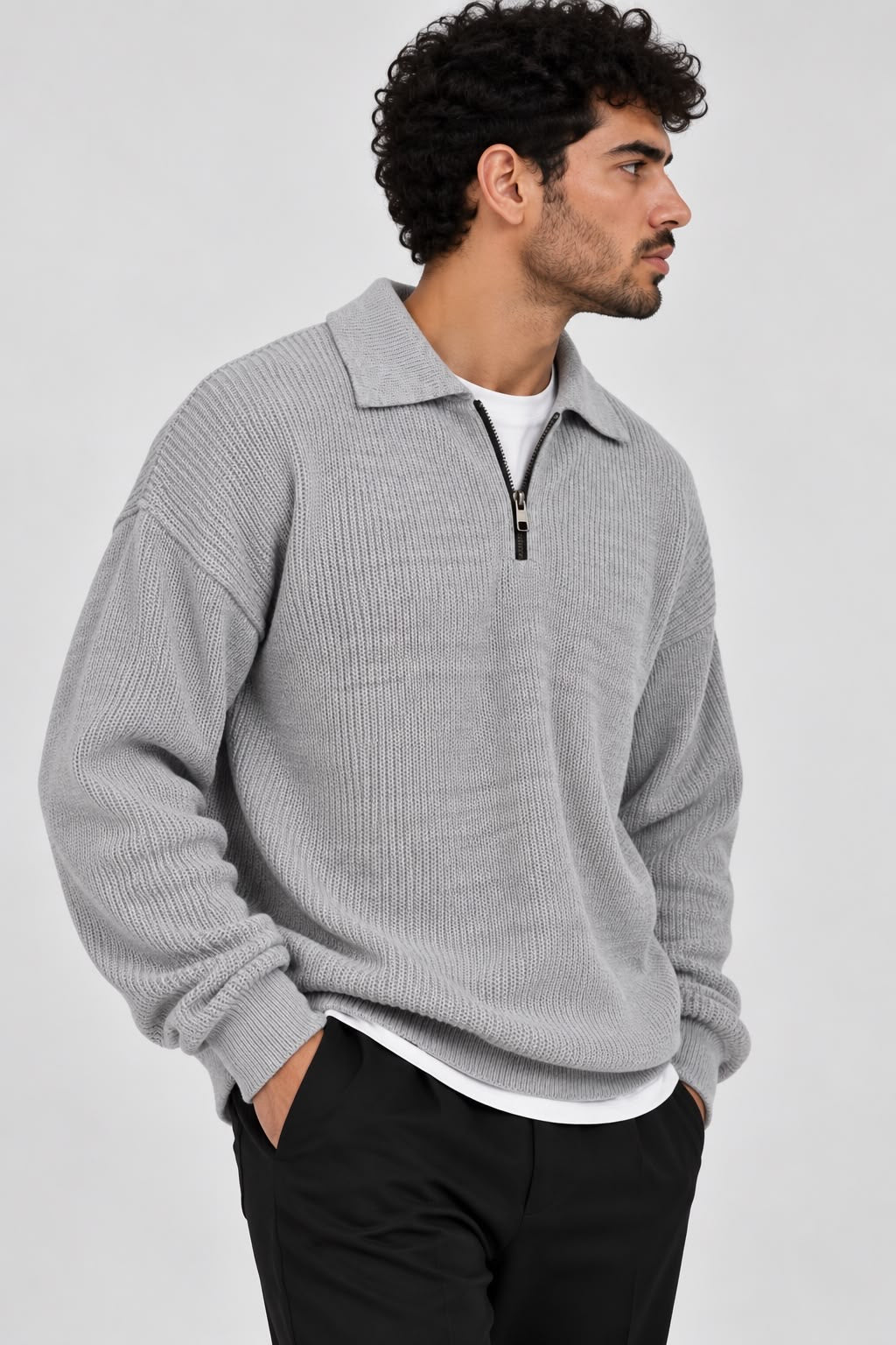 Half-Zip Knit Sweater