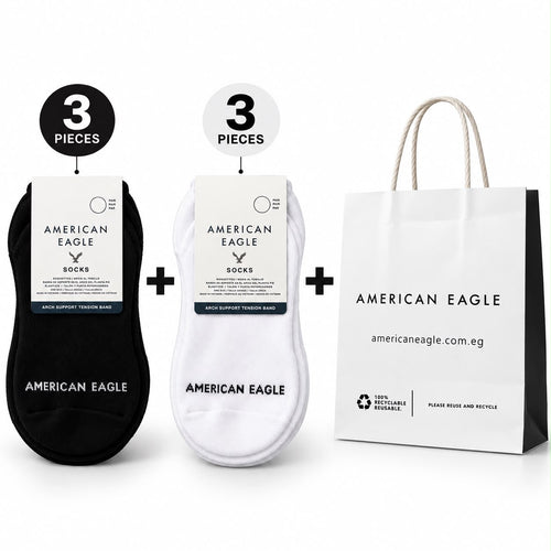 A Low-Cut Socks | Black & White Set of 6