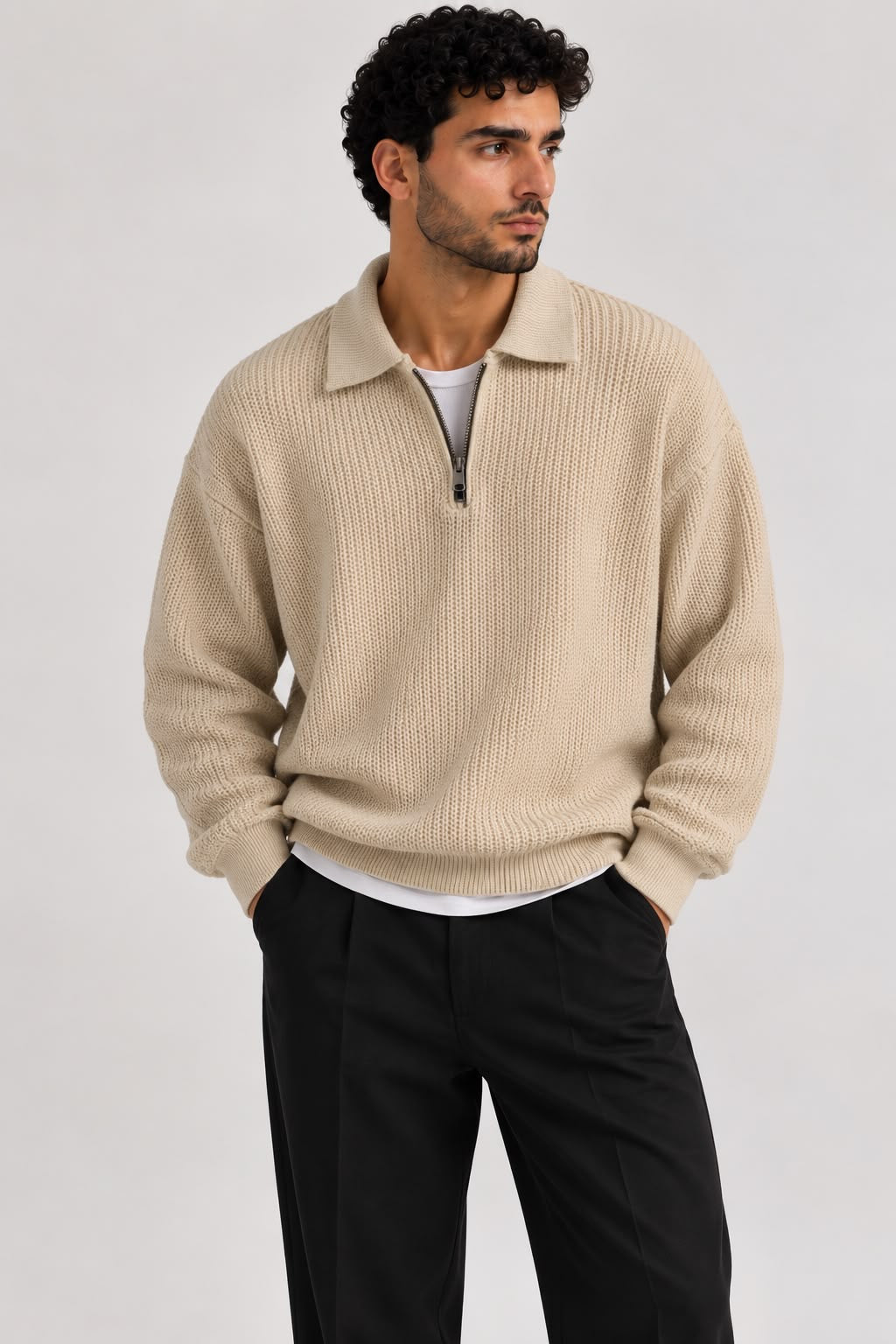 Half-Zip Knit Sweater
