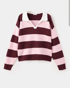 Stripe Polo Knit