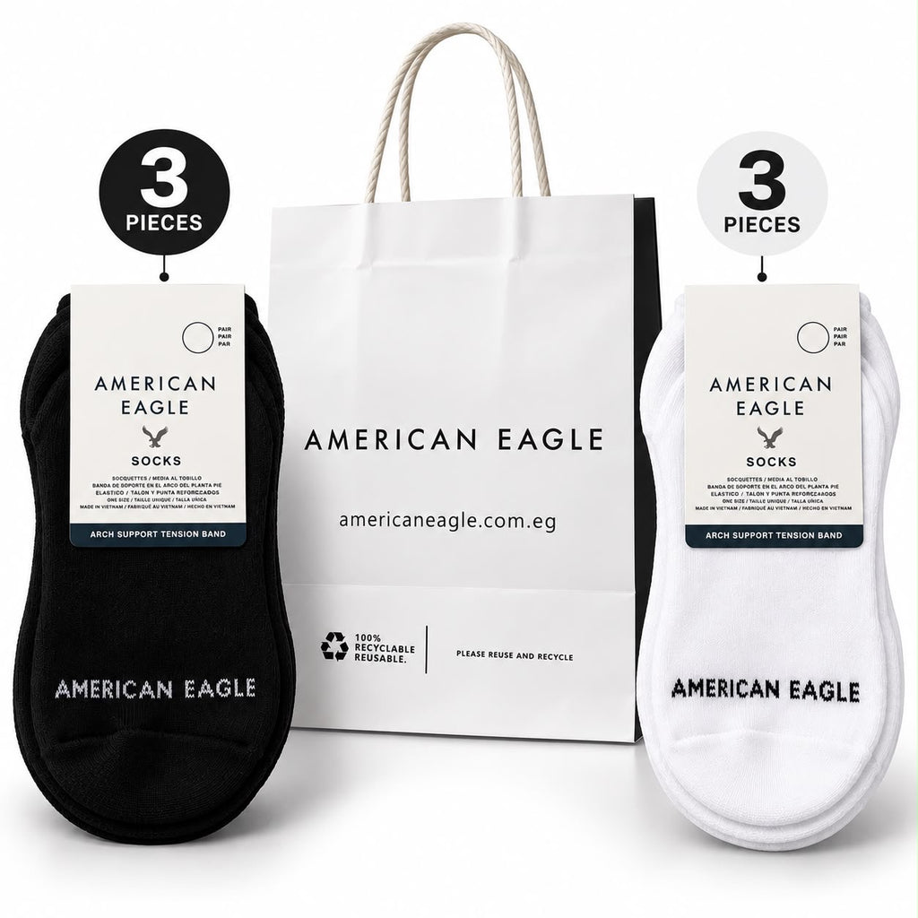A Low-Cut Socks | Black & White Set of 6