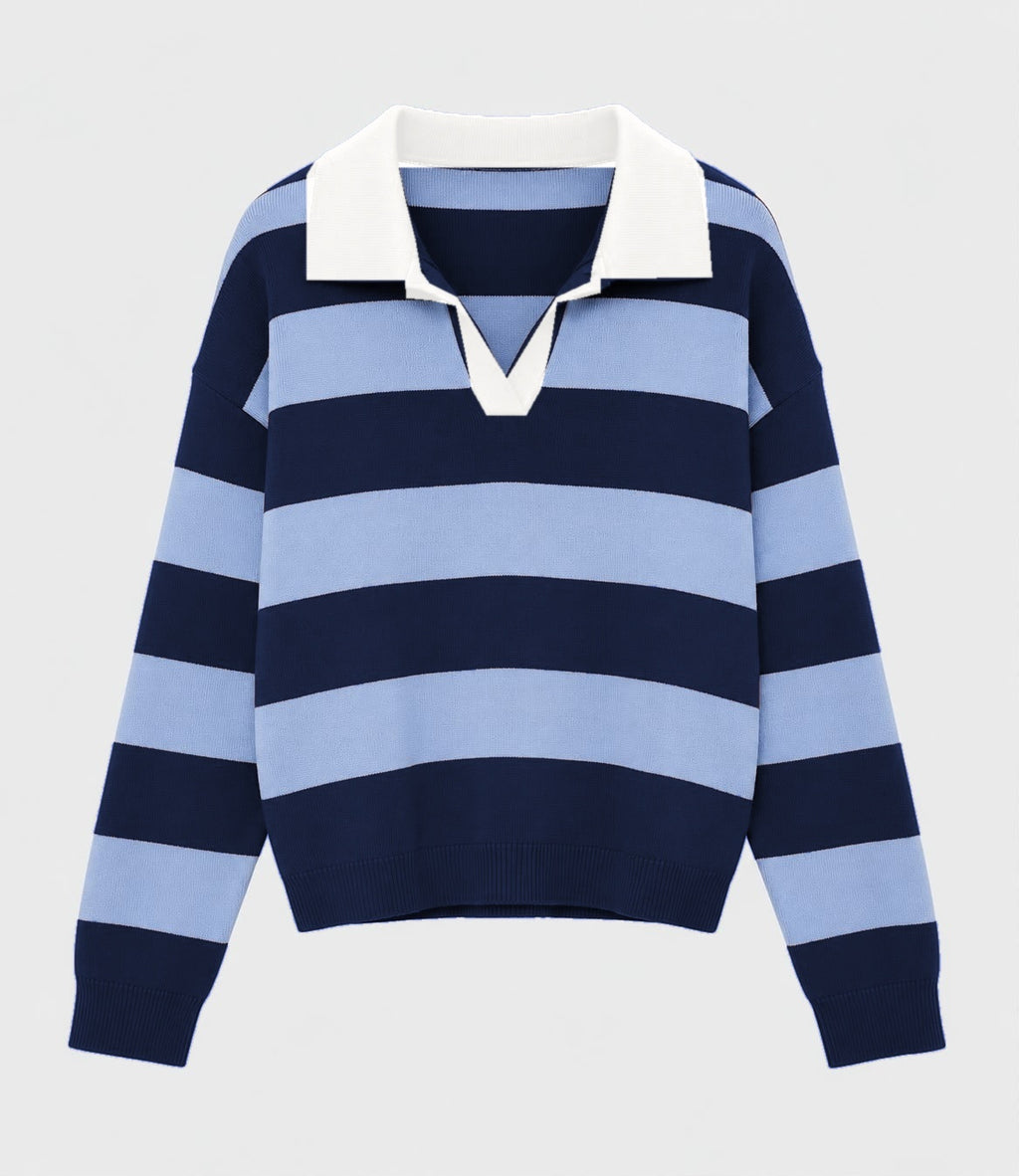 Stripe Polo Knit