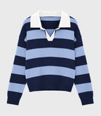 Stripe Polo Knit