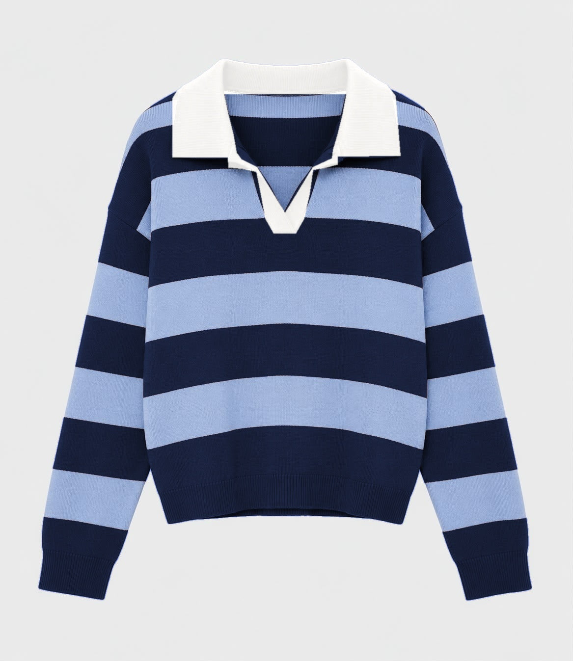 Stripe Polo Knit